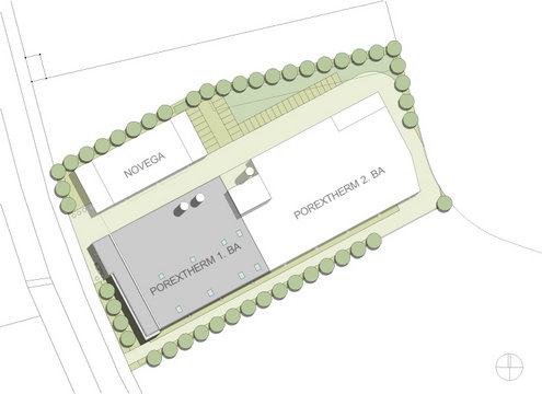 Porextherm_Produktionsgebäude für Dämmstoffe Kempten_Lageplan © Tröger Architekten München